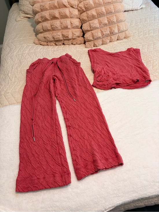 Free People Other - Free People Dusty Rose Textured Two-Piece Set